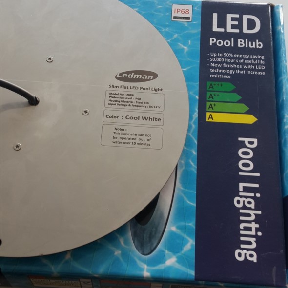 چراغ روکار استخری فوق باریک استیل تک رنگ مدل 20SR عکس شماره 3