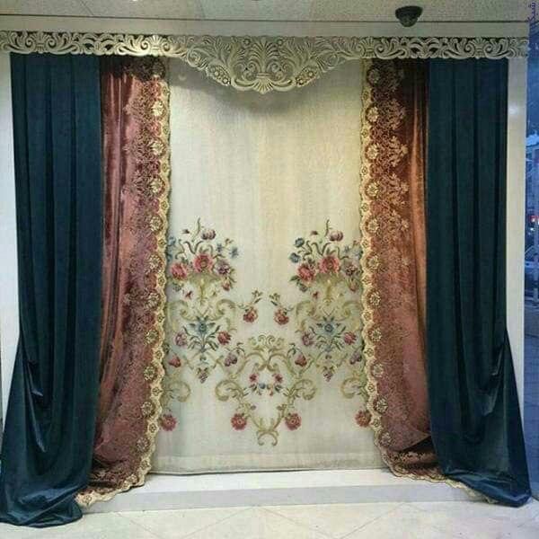  آستری پرده کارین تکس و حریر ساده