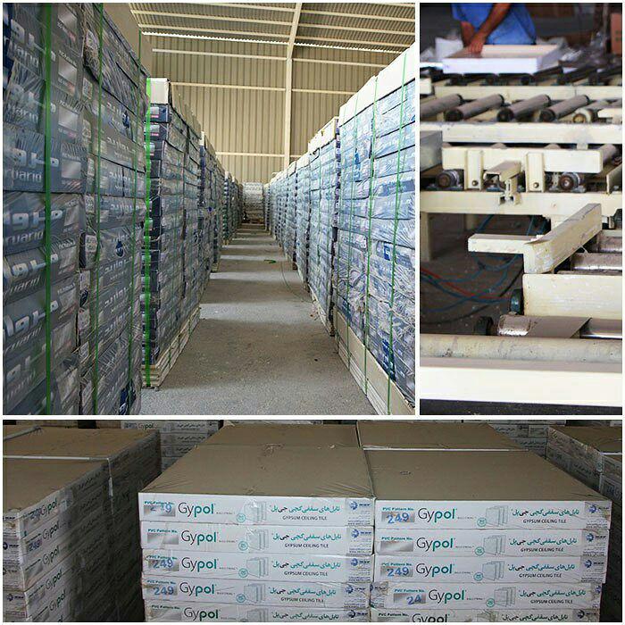 شرکت مروارید بندر پل تولیدکننده پانل های گچی و تایل گچی روکش PVC با برند (Gypol)