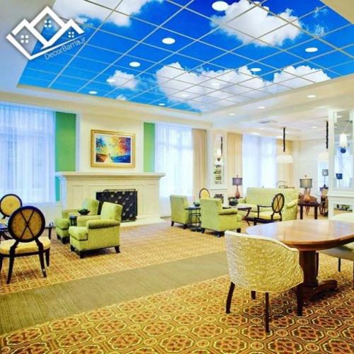 اجرای کف 3 بعدی اپوکسی، آسمان مجازی، کشسان