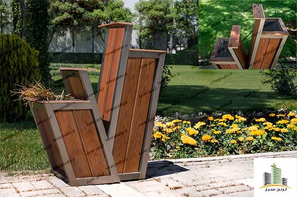 سطل زباله پارکی و سطل زباله فلزی
